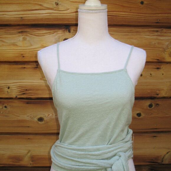NWT Free People Light Green Wrap Tank Top - Picture 3 of 7